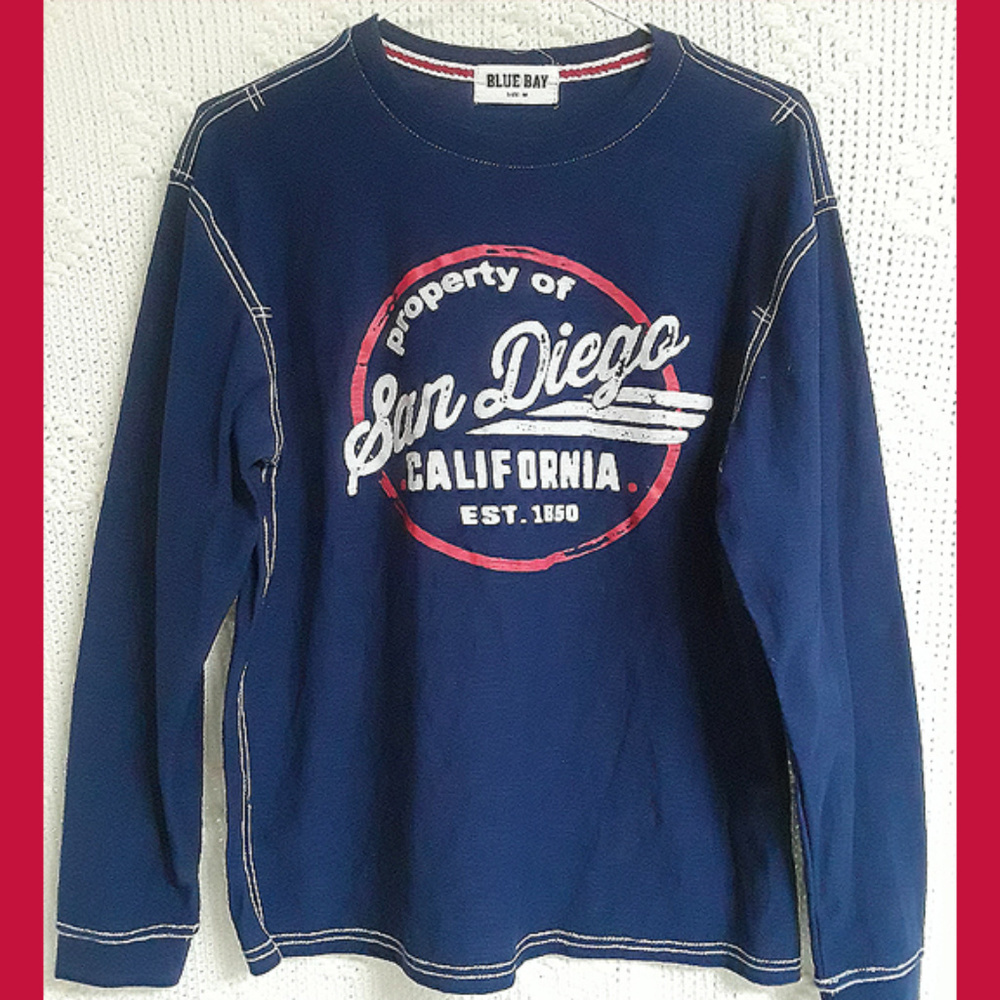 San Diego navy blue graphic long-sleeved t-shirt M T-362